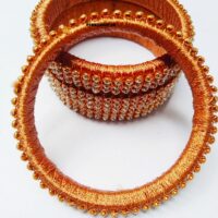 Golden Silk Dori (thread) Bangle Set  (Pack of 4)