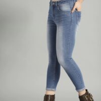 Women Blue Skinny Fit Mid-Rise Clean Look Stretchable Jeans