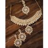 brass jewel necklace set for women pinkshop