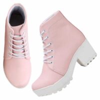 Girls Stylish & Comfortable, Casual, Party Wear Boots For Women (Pink)
