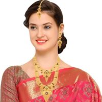 Copper Gold-plated Jewel Necklace Set (Multicolor)