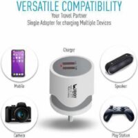 Ubon 2.4A Fast Charging Adapter with USB Cable, Dual USB Port