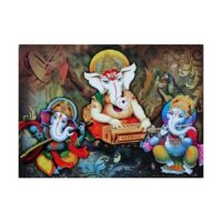 Ganeshji Beautiful Fine Art Wall Painting (12 inch X 18 inch)