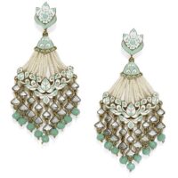 Pearls & Meenakari Zinc Earrings Drops & Danglers