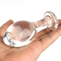Female Male Large Anal Butt Plug Glass Toy