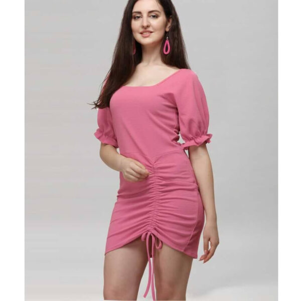 women bodycon pink dress