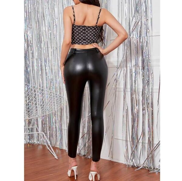 skin fit leather pants