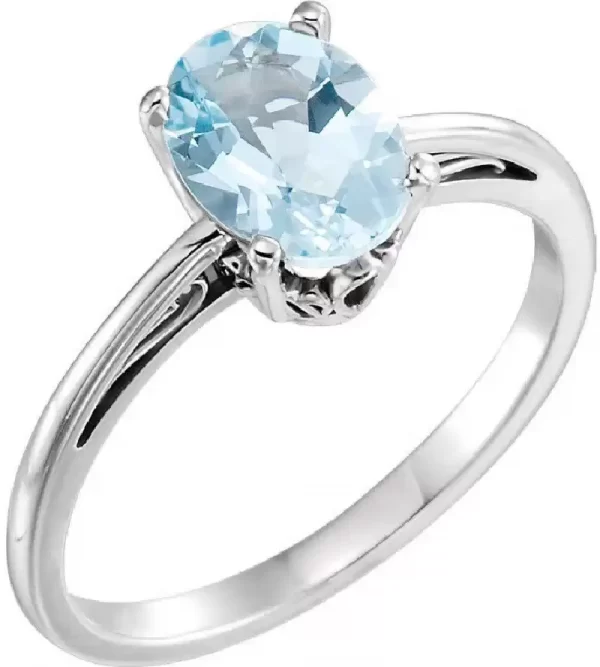 aquamarine stone ring for women