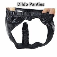 Black Panty Underwear With Internal Dildo